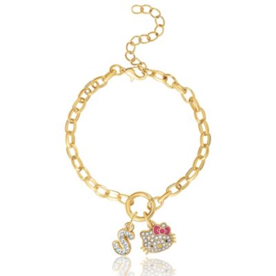 Gold tone/clear-pink