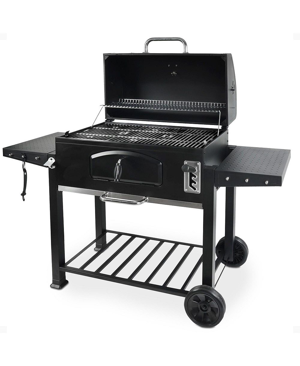 Угольный гриль Grill Boss 32 Inch Charcoal BBQ Grill с боковыми полками и термометром