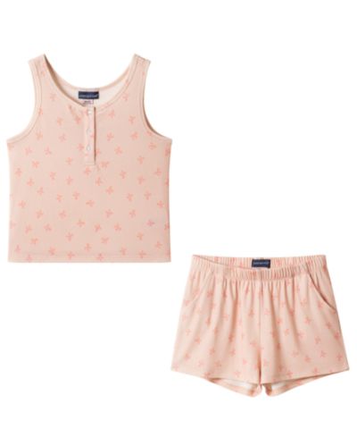 Детский комплект из топа и шорт Andy & Evan Girls' 6-16 Henley Tank & Short, 2-Piece Pajama Set