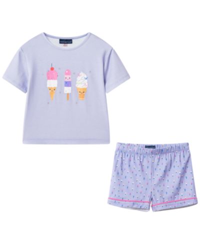 Andy & Evan Girls' 2T-4T Short-Sleeve T-Shirt and Shorts Pajama Set