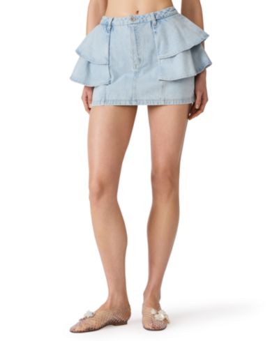 Steve Madden Women's Denim Mini Riannia Skirt