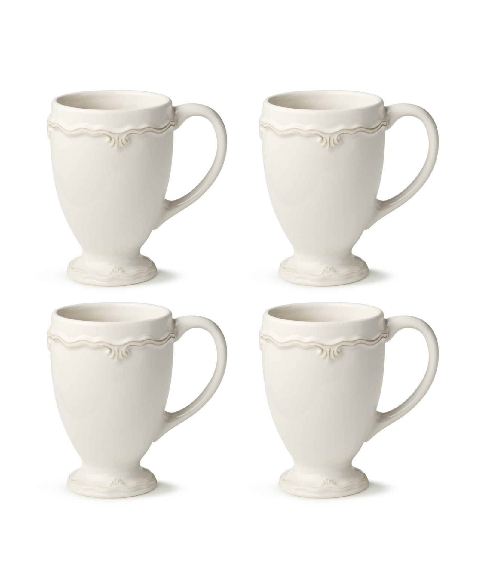 Certified International Heritage Scroll Mugs, Set of 4