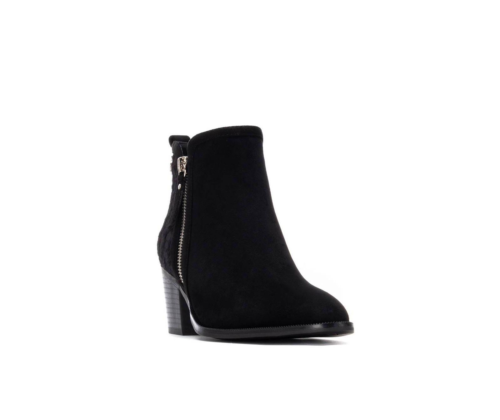 XTI Women's Suede Heeled Ankle Booties