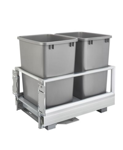 Rev-A-Shelf Double Pullout Kitchen Trash Can 35 qt. Rev-A-Motion, 5149-18DM-217
