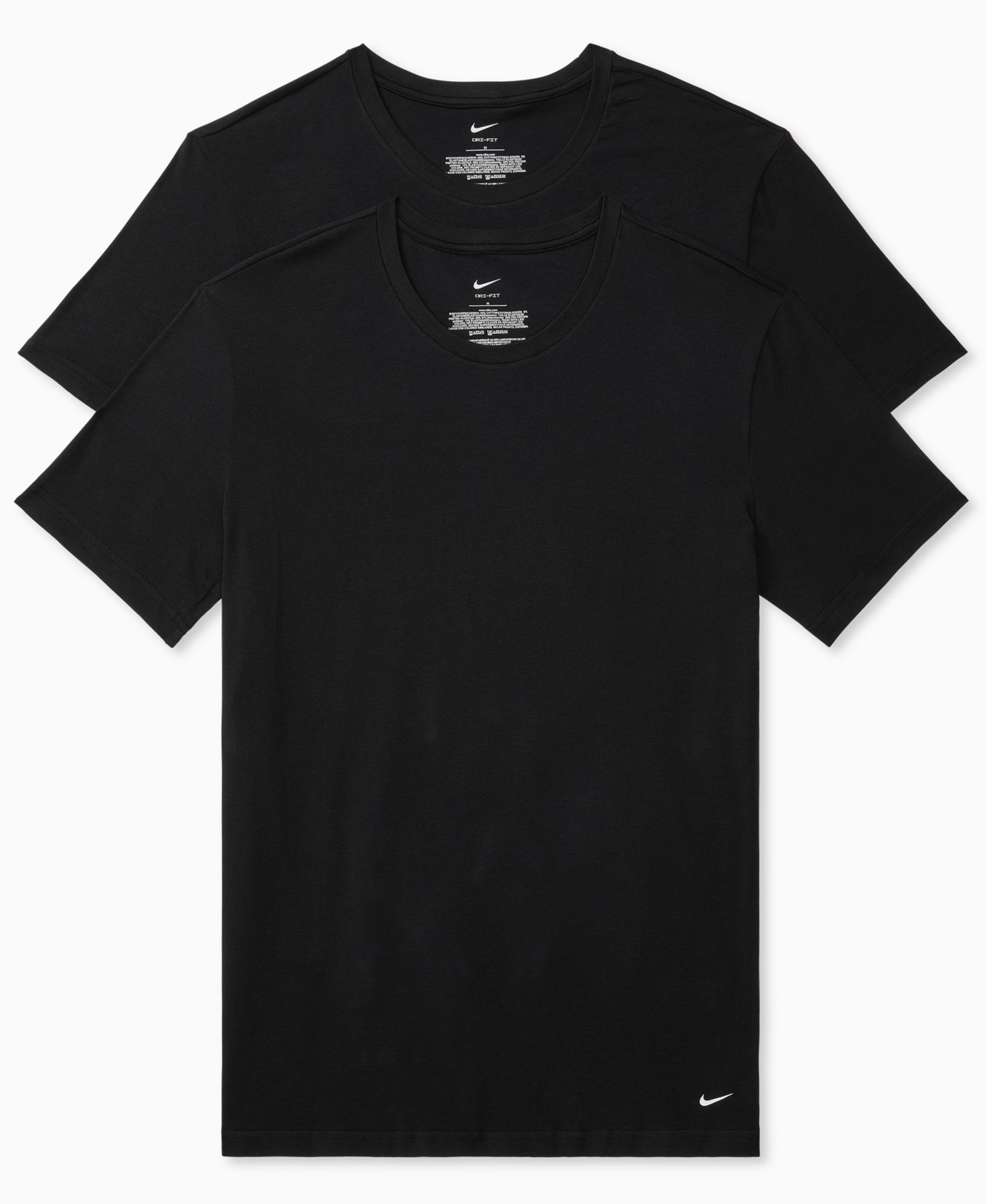 Nike Men's Dri-FIT Essential Cotton Stretch Crewneck Undershirts, 2-Pack