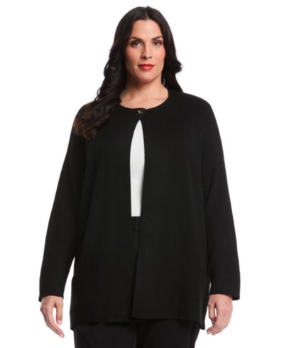 Кардиган Rafaella Plus Size Turnlock Metal Closure Long Sleeve
