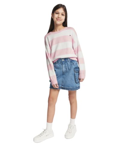 Детская джинсовая юбка-шорты Tommy Hilfiger 7-16 Denim Skort