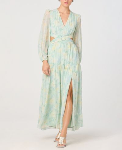 ASTR the Label Women's Floral V-Neck Maxi Dress