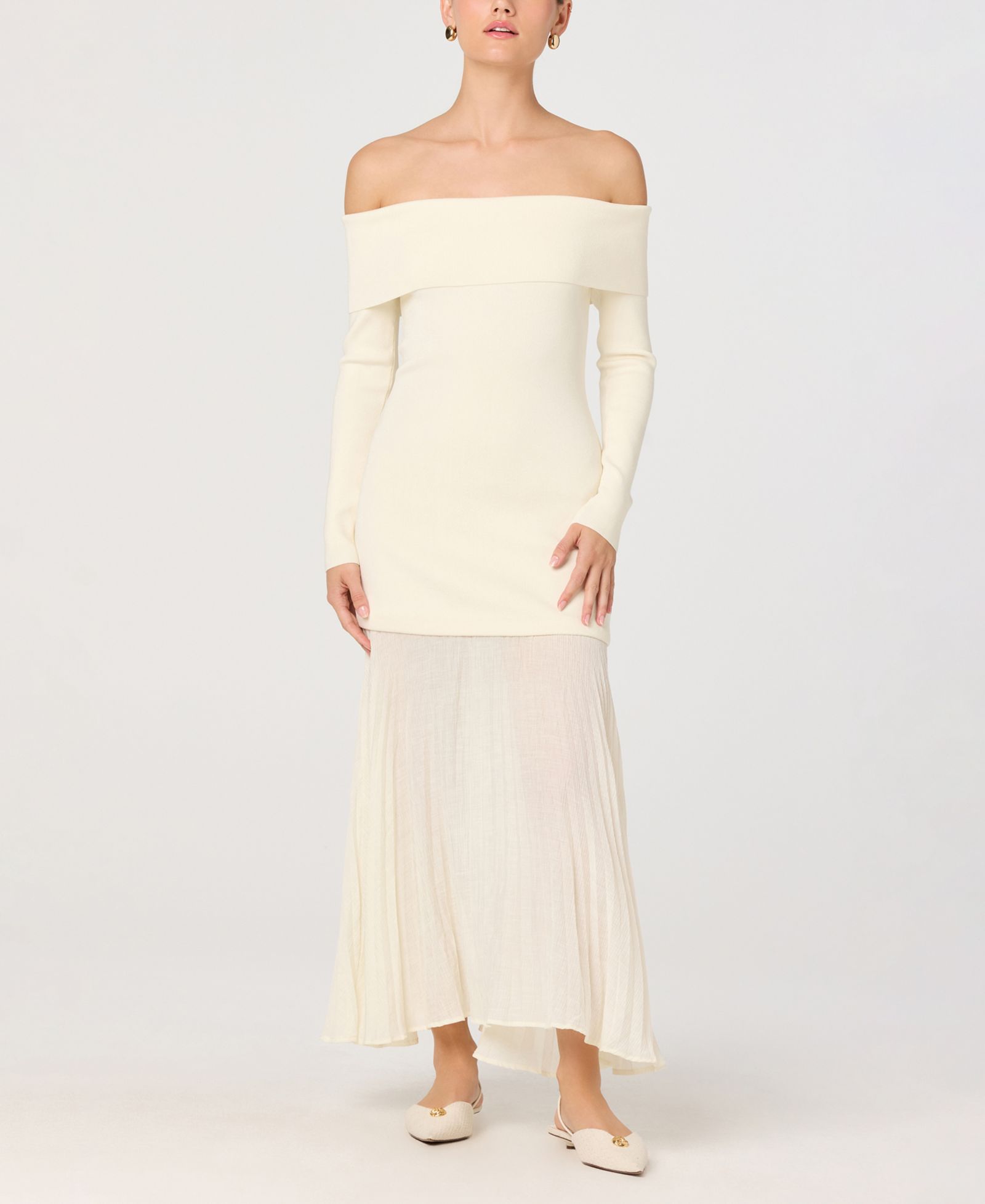 ASTR the Label Women's Off-The-Shoulder Pull-On Dress