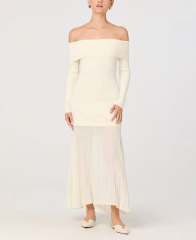 ASTR the Label Women's Off-The-Shoulder Pull-On Dress