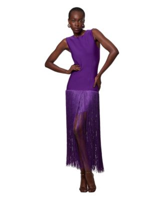 Karen Millen Women's Tassel Hem Knitted Dress