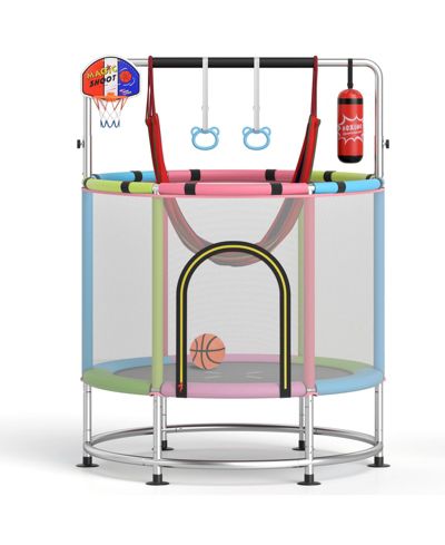 Детский батут HONGGE 55-Inch с защитной сеткой для детей 3–6 лет