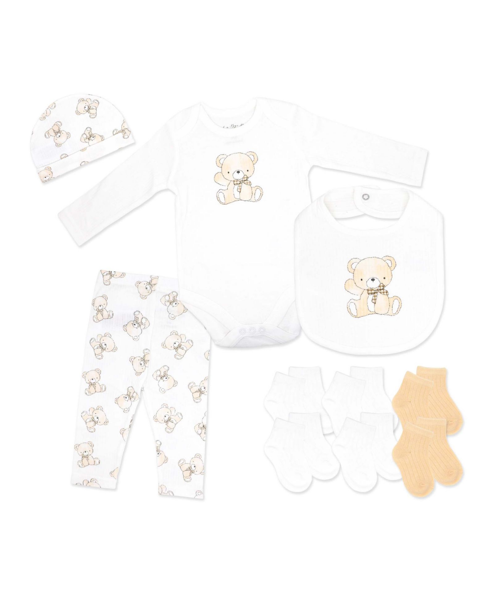 Rock-A-Bye Baby Boutique набор одежды для новорожденных, 10 предметов, с мягкими медведями