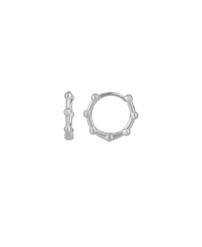 Spero London Seven Bead Sterling Silver Hoop Earrings