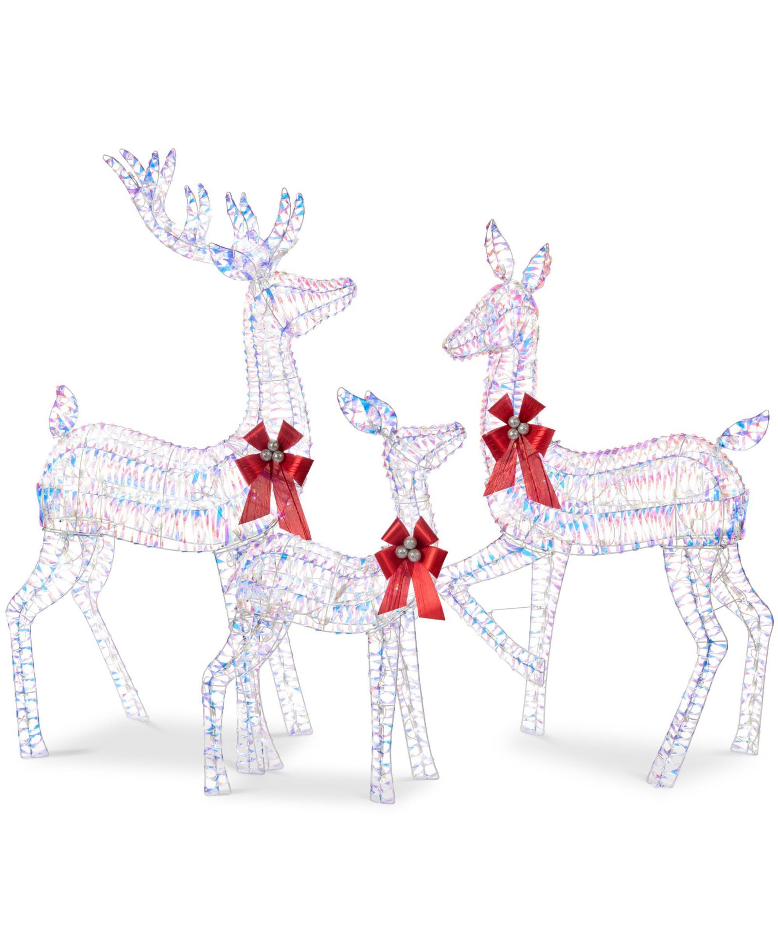 Best Choice Products 3-Piece Lighted Christmas Deer Set Outdoor Yard Decoration с 360 LED Lights