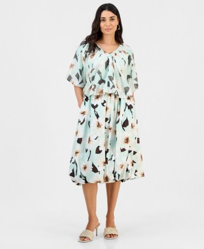 I.N.C. International Concepts Petite Printed Pull-On Midi Skirt, Macy's Exclusive