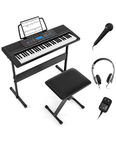 Цифровое пианино HONGGE 61-Key Set с подставкой, банкеткой и наушниками для начинающих