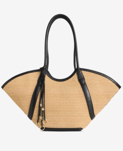 I.N.C. International Concepts Zavaa Straw Tote Handbag, Macy's Exclusive