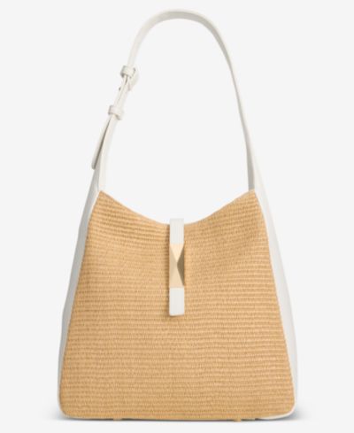I.N.C. International Concepts Salee Straw Shoulder Handbag, Macy's Exclusive