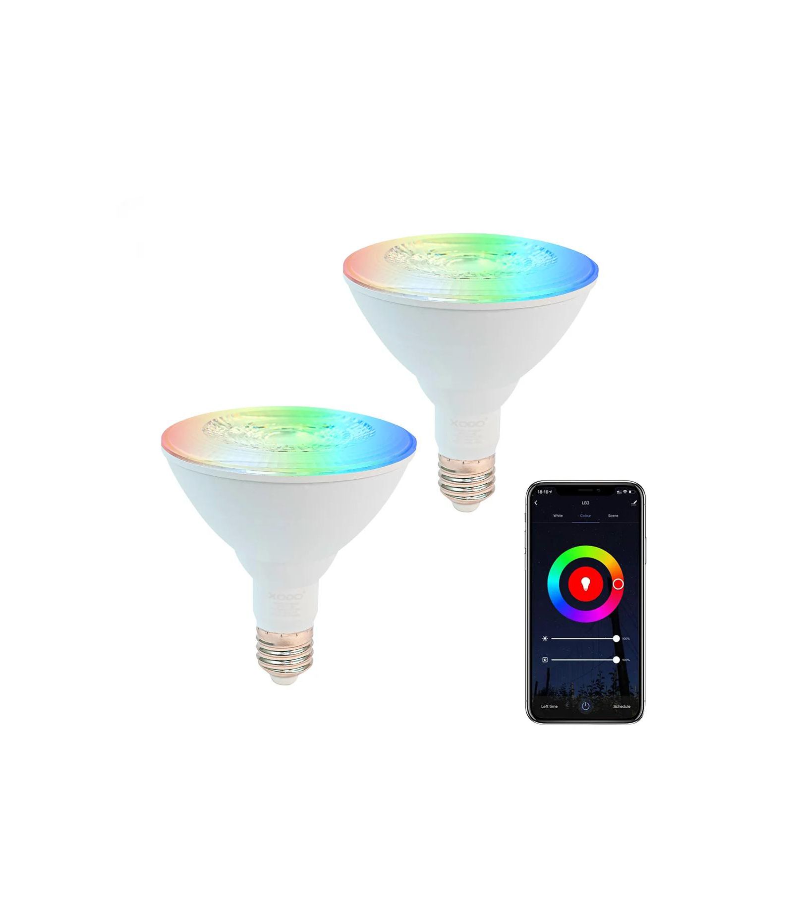 Contixo LB2 Smart Wifi Light Bulb PAR38 E26 Dimmable Recessed (2-Pack)