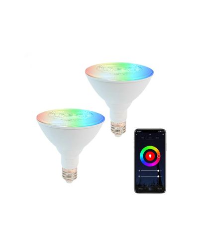 Умная светодиодная лампочка Contixo LB2 Smart Wifi PAR36 E26 диммируемая (набор из 2 шт.)