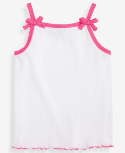 Топ Epic Threads Toddler Girls' 12M-5T Solid Rib Bow Tank Top