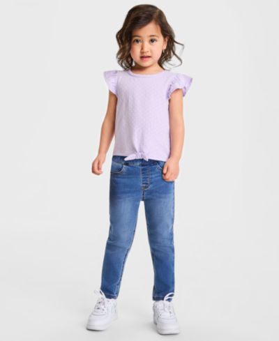 Футболка Epic Threads Girls' Toddler 12M-5T Dot-Print Tie-Front