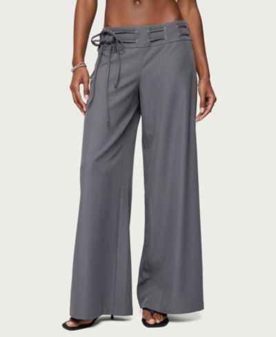 Edikted Women's Willard Baggy Lace Up Belt Pants