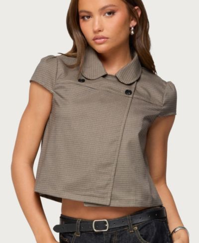 Женская рубашка Edikted Haislee Plaid Tailored