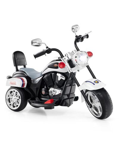 Детский игрушечный мотоцикл HONGGE 6V с фарой и гудком, Black&White