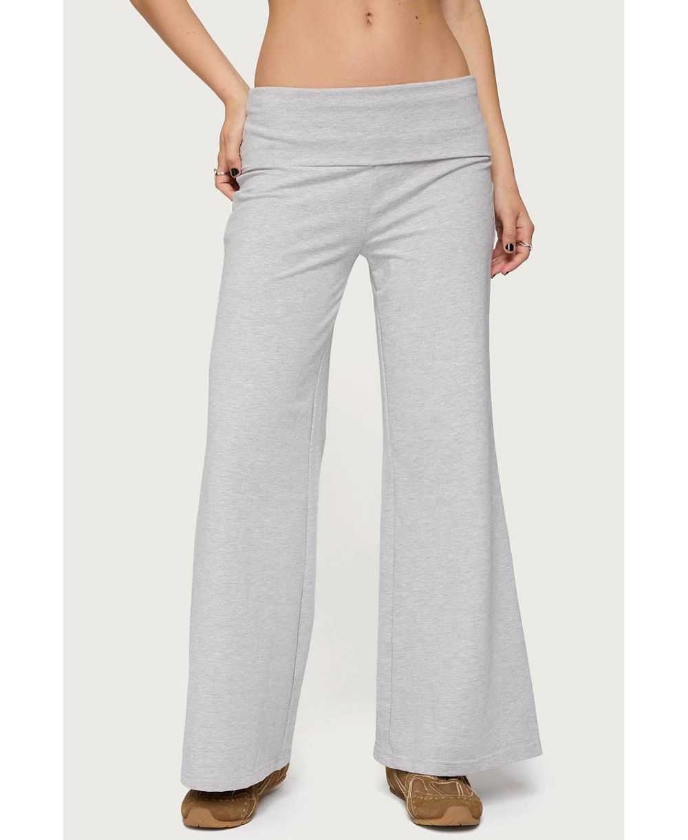 Edikted Women's Wide Leg Fold Over Pants