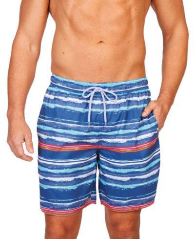 Tailorbyrd Men's Abstract Stripes Swim Shorts
