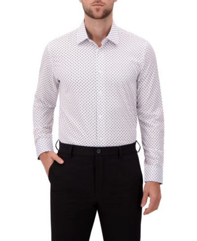 Report Collection Men's 4-Way Geometric-Print Button-Front Woven Dress Shirt