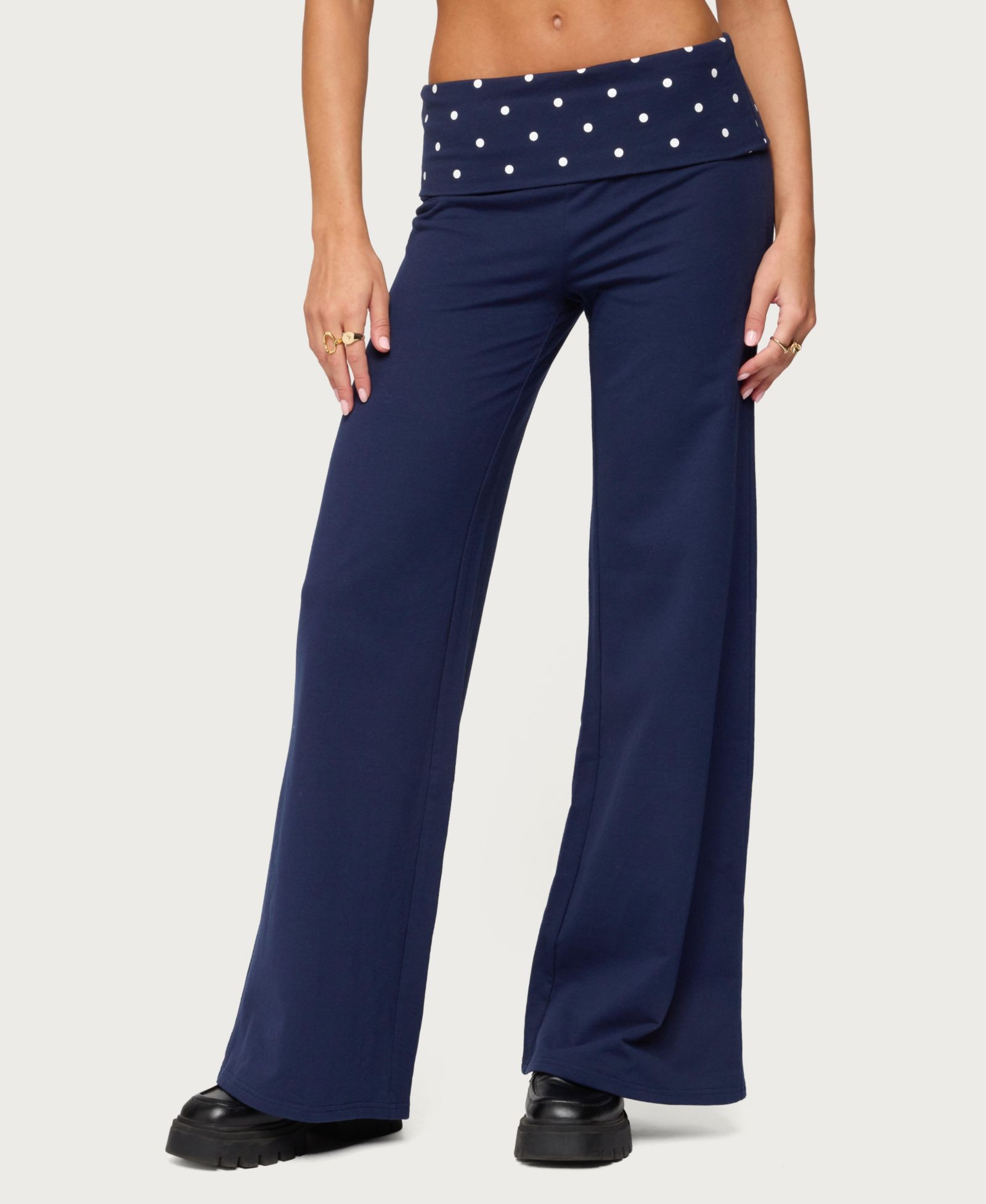 Женские брюки Edikted Women's Reeva Polka Dot Fold Over