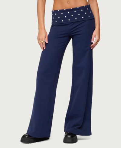 Женские брюки Edikted Women's Reeva Polka Dot Fold Over