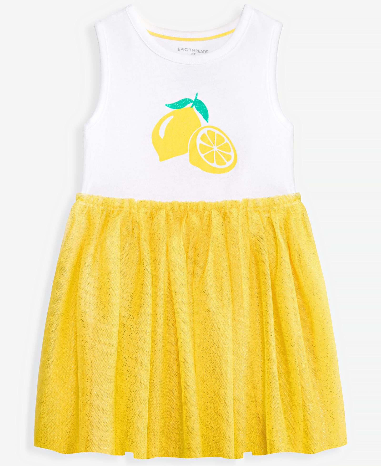 Epic Threads Детское платье-пачка Lemon для девочек 12M-5T