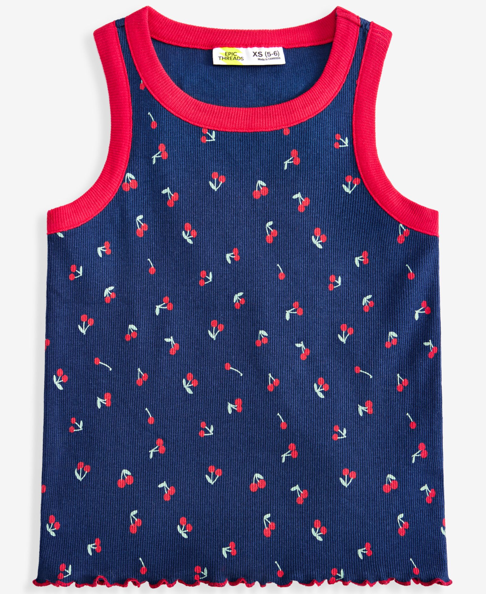Топ Epic Threads Girls' XS-XL Cherry-Print Tank Top