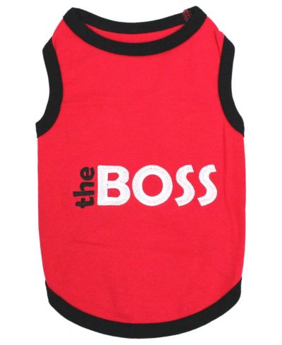 Parisian Pet The Boss embroidered dog t-shirt