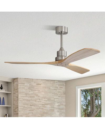 Sofucor 52-inch Modern Sand Nickel 3-Blade Light Ceiling Fan with Remote Control and Supporting Mobile Device Connection