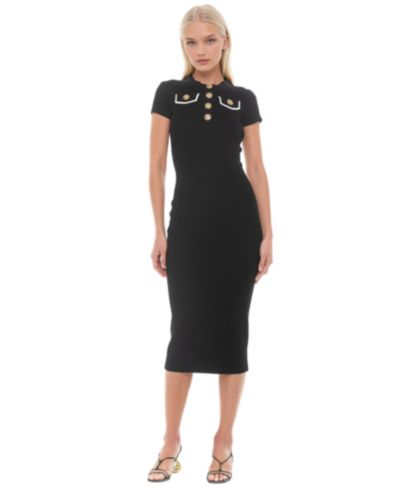 Alexia Admor Women's Rhys Crewneck Ribbed Knit Midi Dress