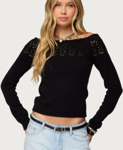 Женский трикотажный топ Edikted Women's Lillis Boat Neck