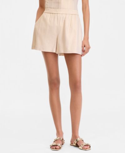 Женские шорты I.N.C. International Concepts Metallic Linen-Blend Pull-On