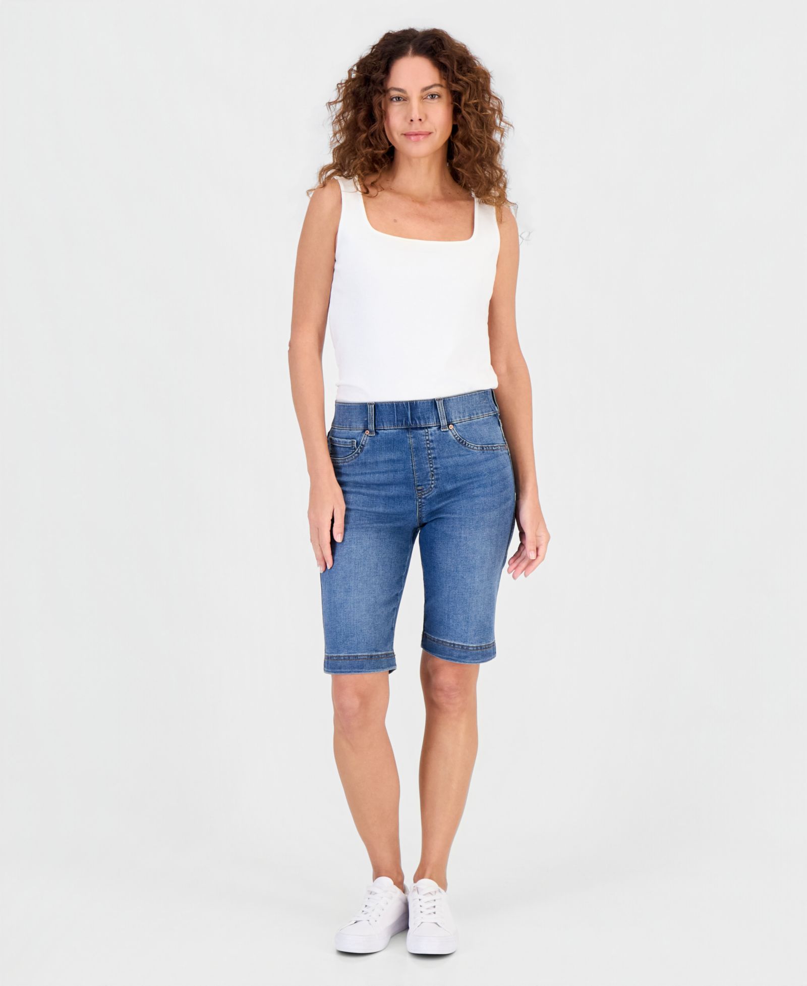 Шорты Style & Co Petite High-Rise Shaping Bermuda