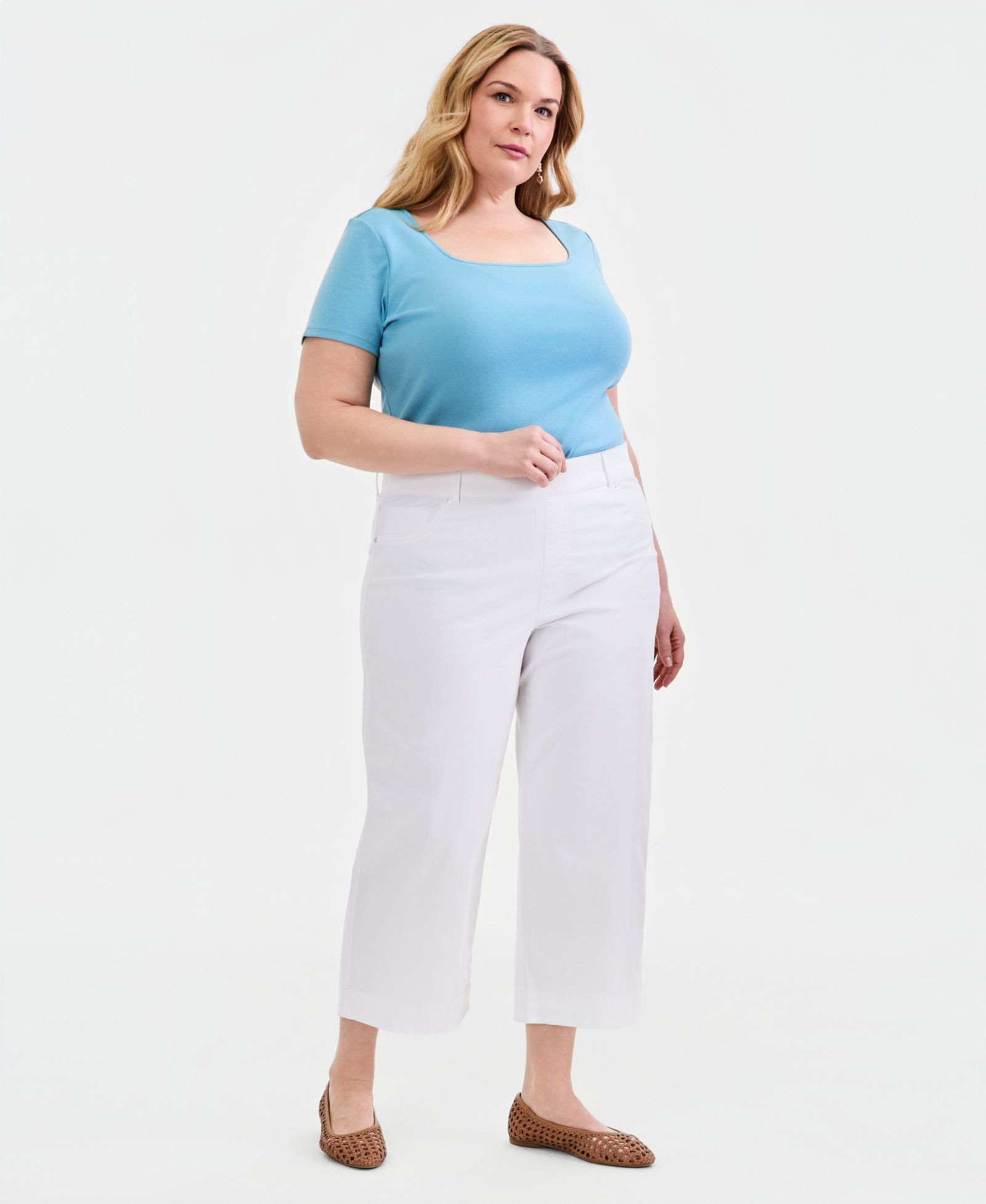 Style & Co Plus Size High-Rise Shaping Cropped Jeans, Macy's Exclusive