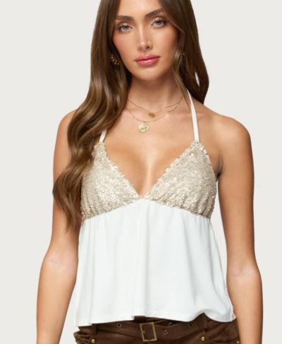 Edikted Женский топ babydoll с пайетками Hallie