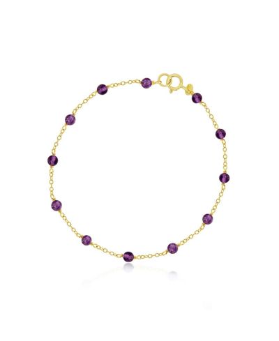 The Lovery Amethyst Bead Chain Bracelet