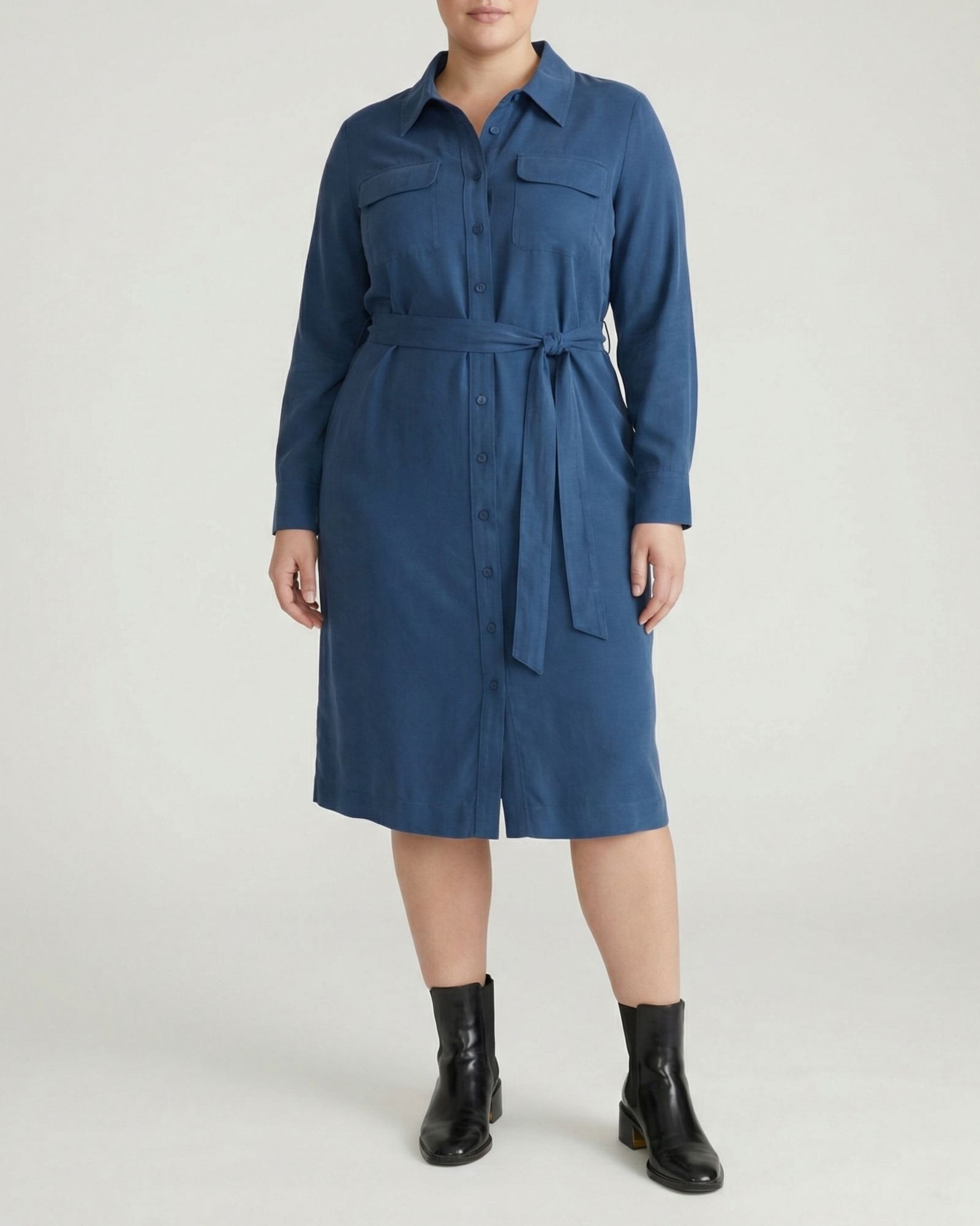Universal Standard Plus Size Cooling Stretch Cupro Savannah Dress