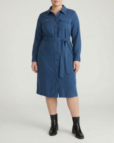 Universal Standard Plus Size Cooling Stretch Cupro Savannah Dress