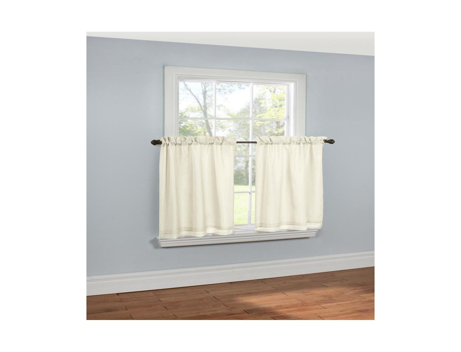 Thermavoile Rhapsody Lined Light Filtering Thermal Barrier Curtains Rod Pocket Curtain Tiers Pair