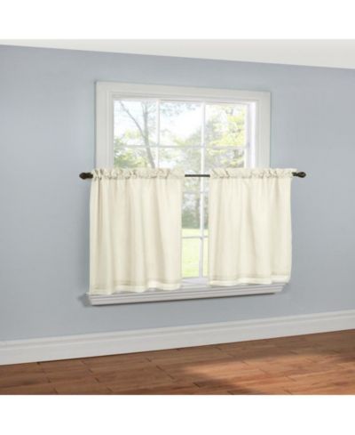 Thermavoile Rhapsody Lined Light Filtering Thermal Barrier Curtains Rod Pocket Curtain Tiers Pair